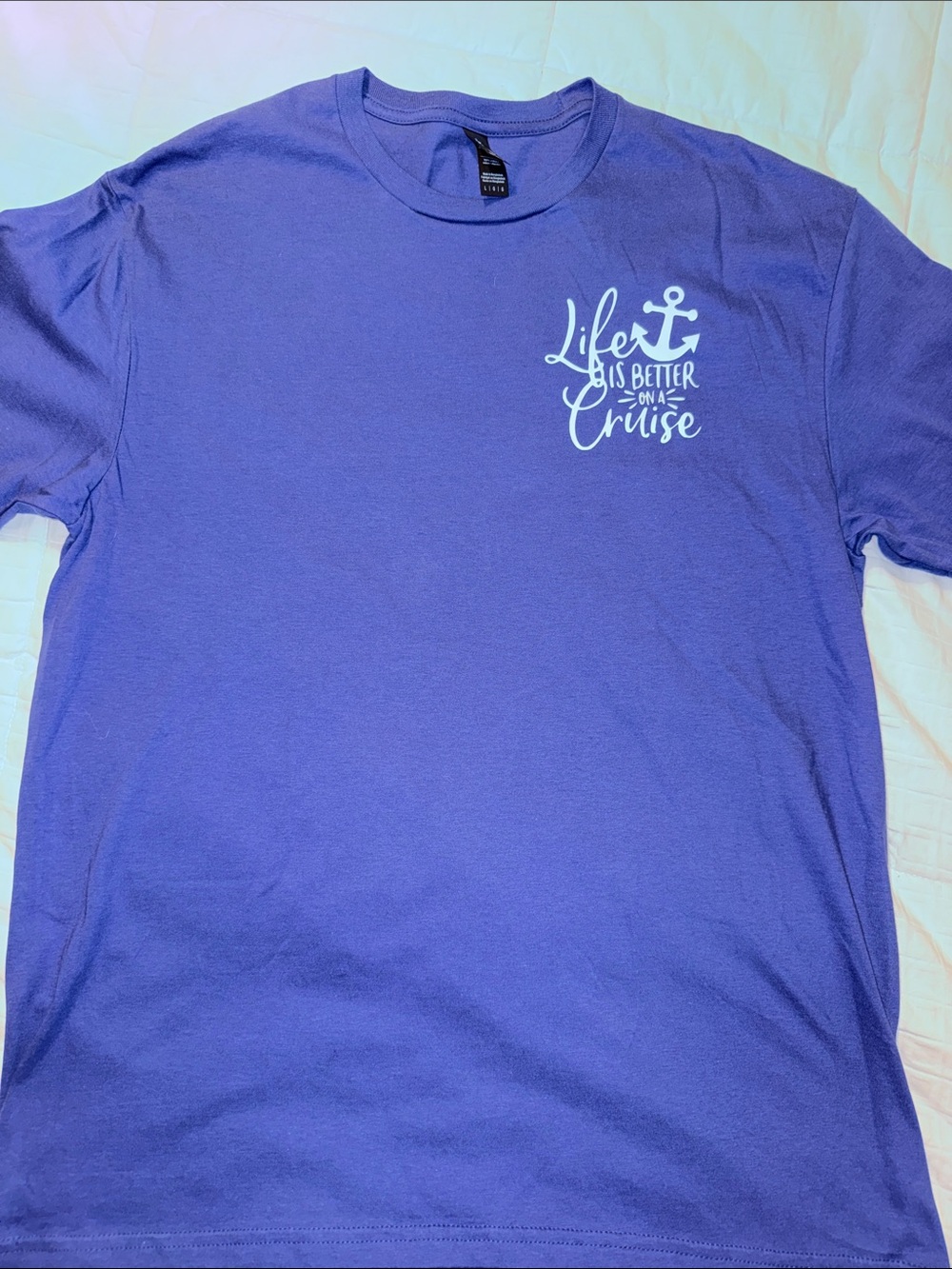 Gildan Royal Blue Short Sleeve Tee with White Cruise Graphic